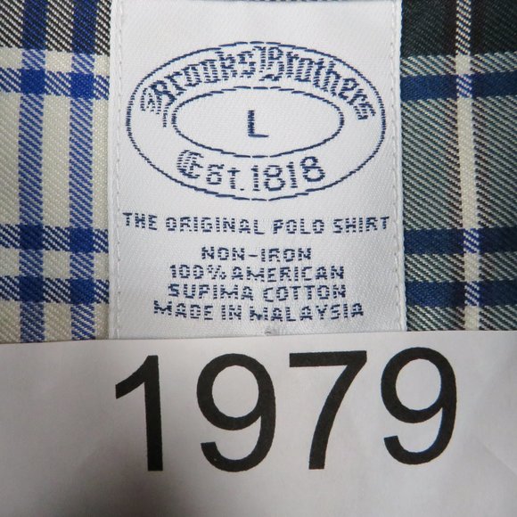 Brooks Brothers* Men's Long Sleeve Button Down Curved Hem Plaid Shirt~ Large‎ - Picture 3 of 12
